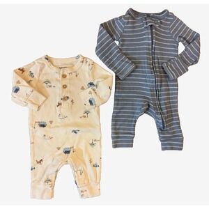 Carter's Newborn Baby Boy  Rompers Clothes Long Sleeved Outfits Striped Footless